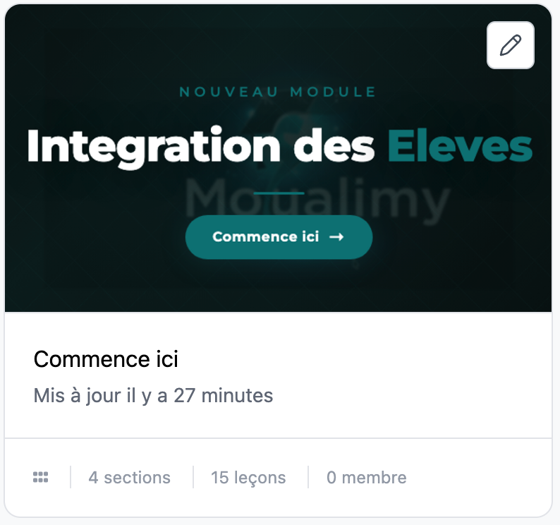 Module Integration des Eleves — Commence ici